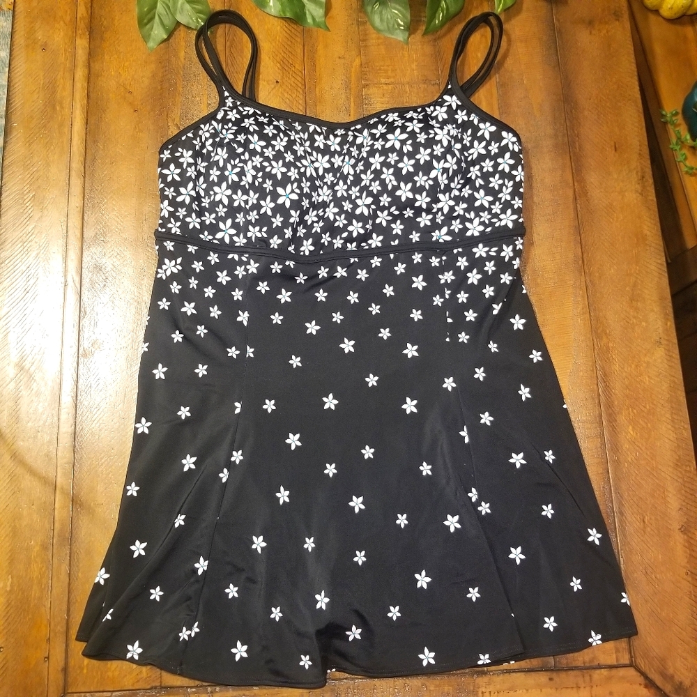 Robby Len One Piece Swim Dress - Sz 14